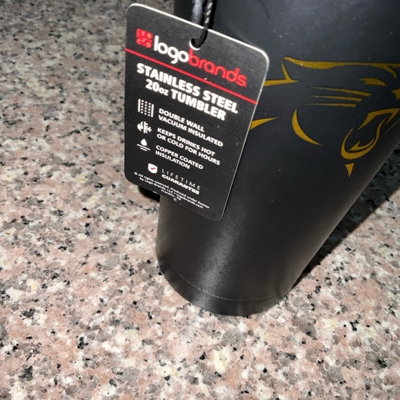 Black Tumbler with Gold Logo - Picture 5 of 6